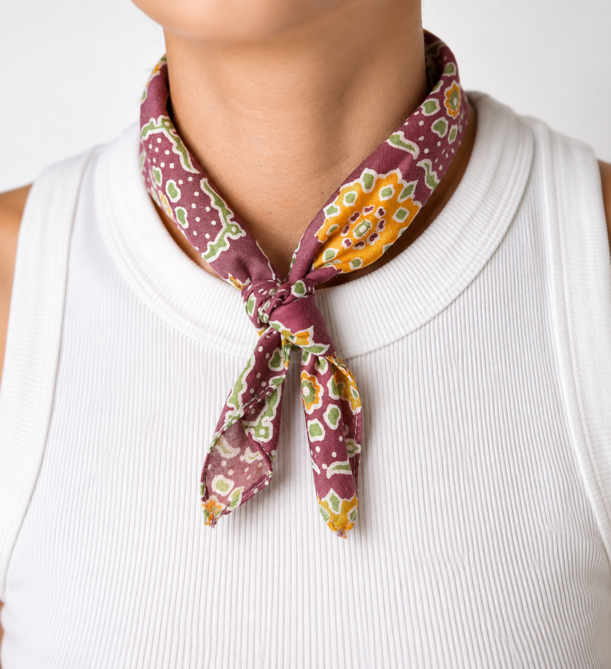 Signature Neck Scarf - Saffron Tile