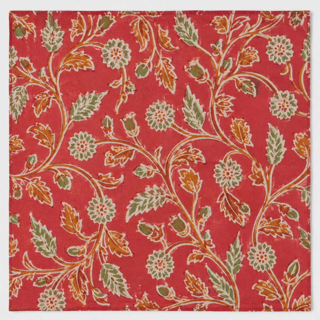 Signature Neck Scarf - Coral Vine