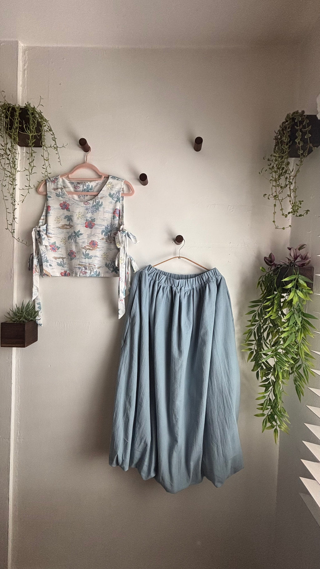 Balloon Skirt - Dusty Blue