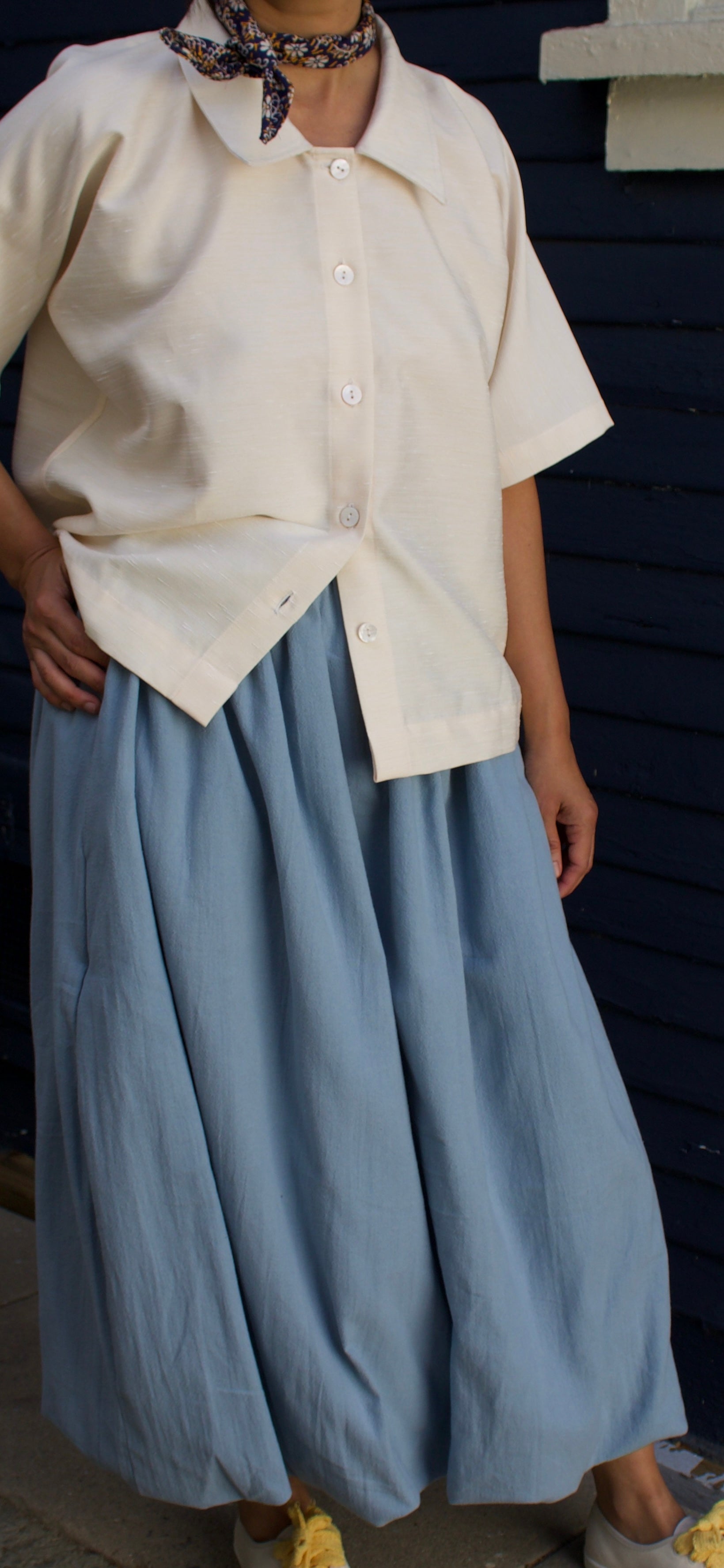 Balloon Skirt - Dusty Blue