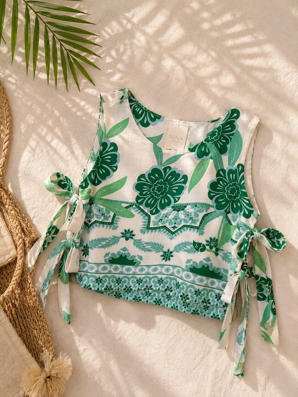 Ribbon Top - Jade Garden