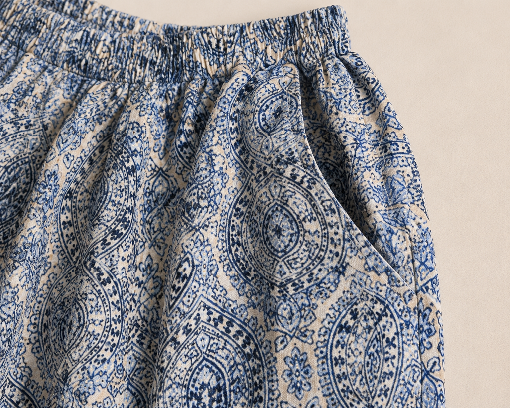 Barrel Pants- Porcelain Blue