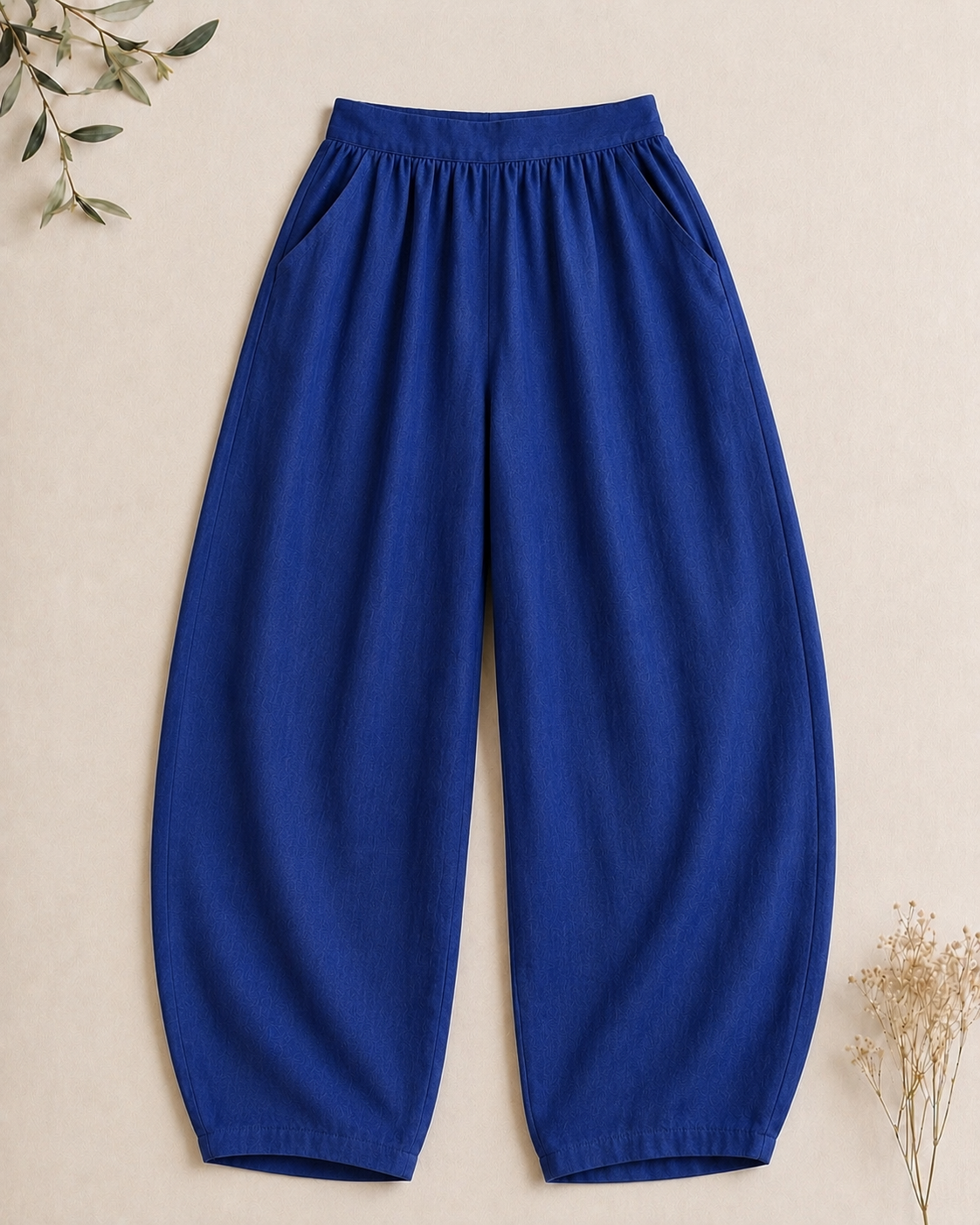 Barrel Pants- Cobalt Blue