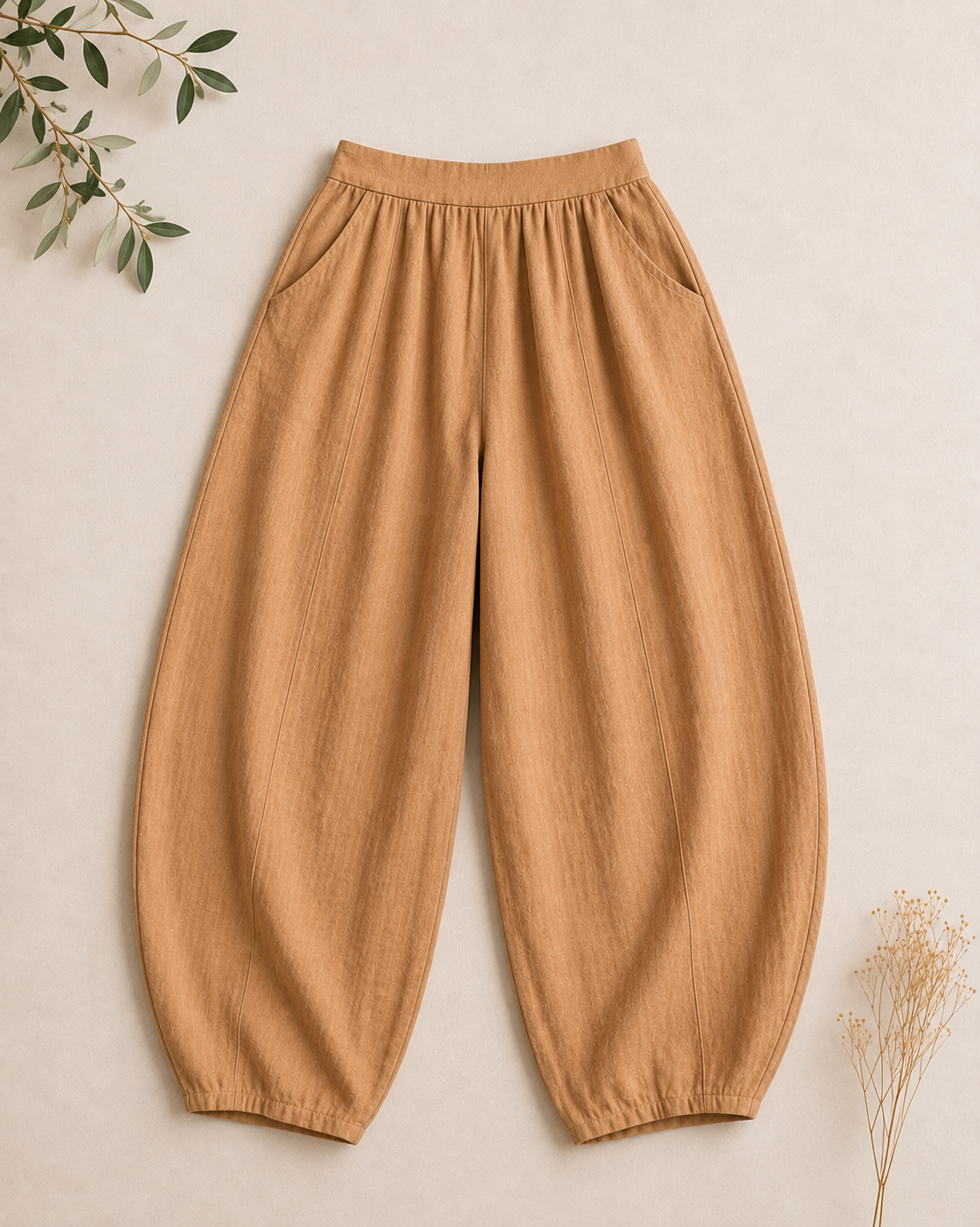 Barrel Pants- Honey Tan