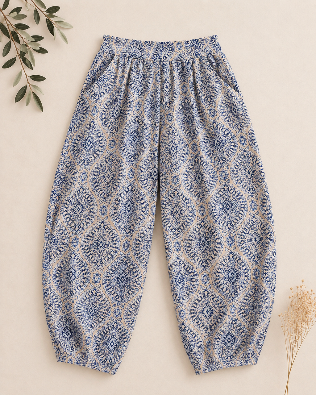 Barrel Pants- Porcelain Blue